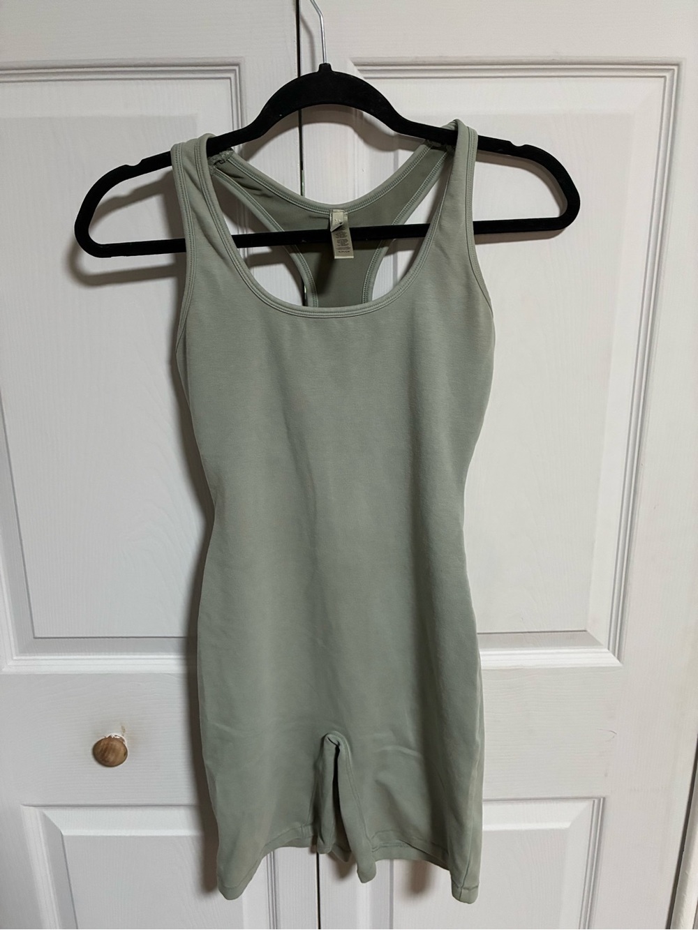 SKIMS Outdoor Mid Thigh Bodysuit Romper Onesie Mineral Green